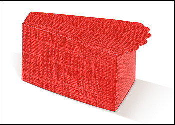 Fetta di Torta c/pizzo - Seta Rosso