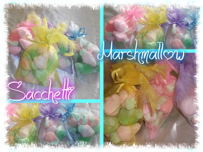 Sacchetti Organza con marshmallow