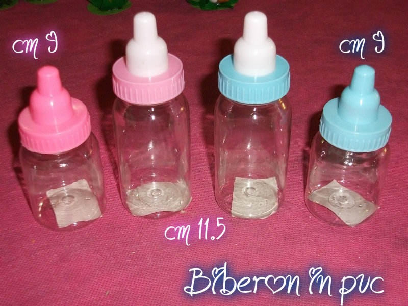 Biberon in pvc - cm 11.5 - Celeste