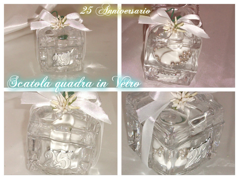 25° Anniversario - Scatola quadra in vetro -