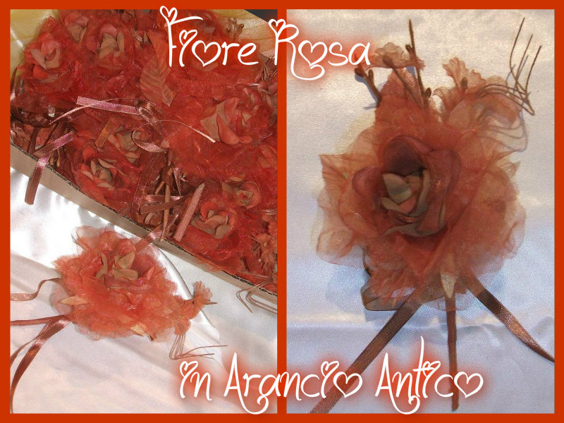 Rosa in Organza - Arancio Antico -
