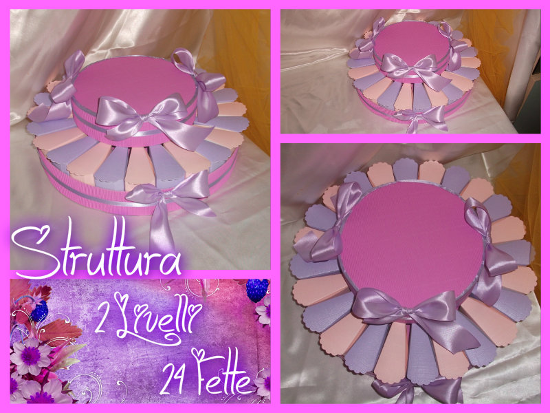 2 Livelli - 24 fette - rosa/lilla 2 Livelli - 24 fette - rosa/lilla