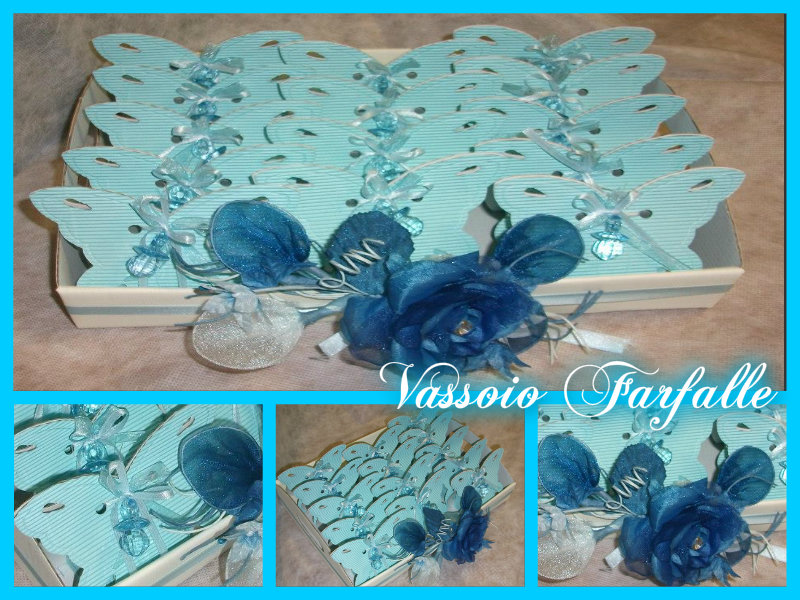 Vassoio Farfalle e Ciuccetti - in Azzurro -