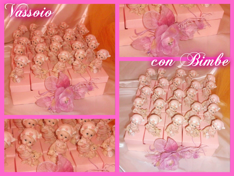 Vassoio con Bimbe in resina