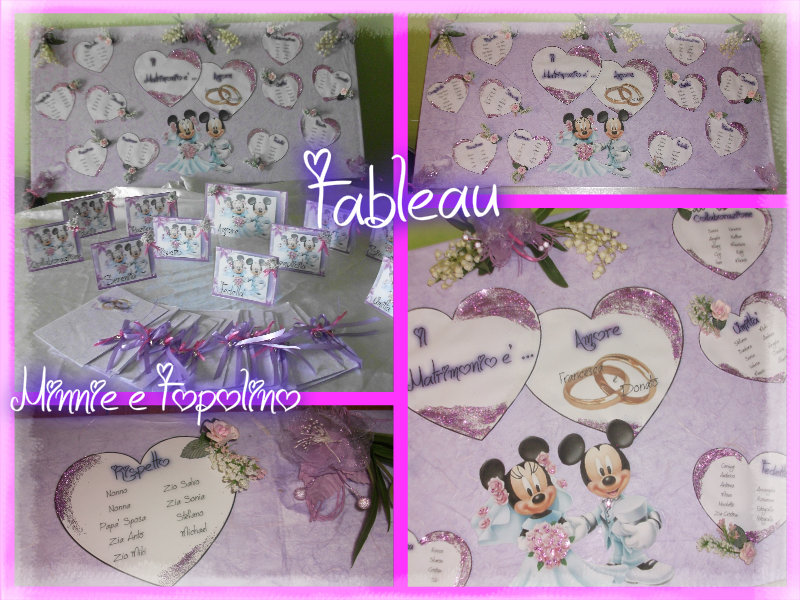 Tableau Minnie e Topolino Sposi