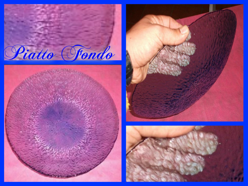 Piatto Fondo in Vetro Blu