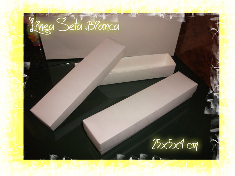 Fondo+coperchio - linea seta bianco -25x5x4