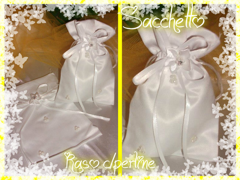 Sacchetto in Raso con perline