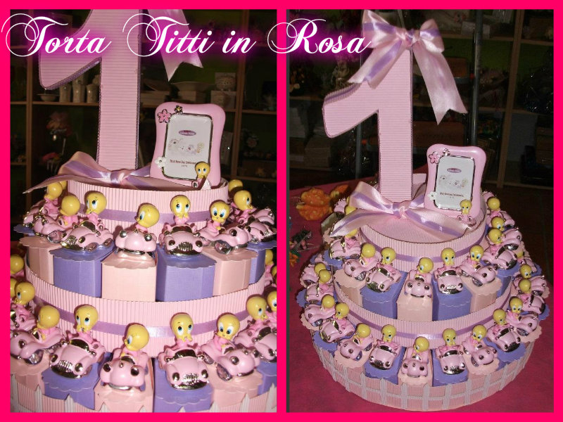 Torta Titti in Rosa - 1° Compleanno -