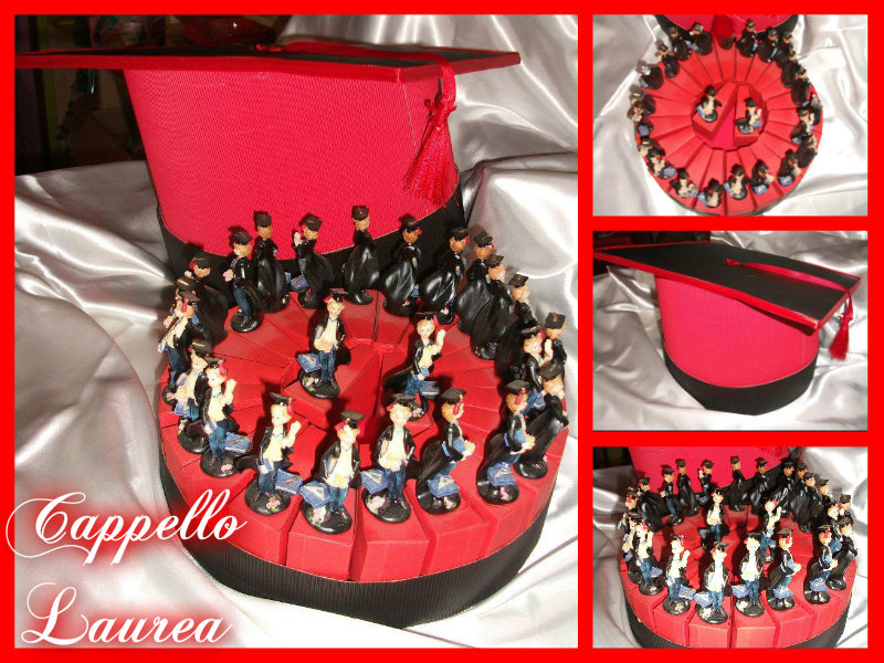 Torta Cappello Laurea con Laureati