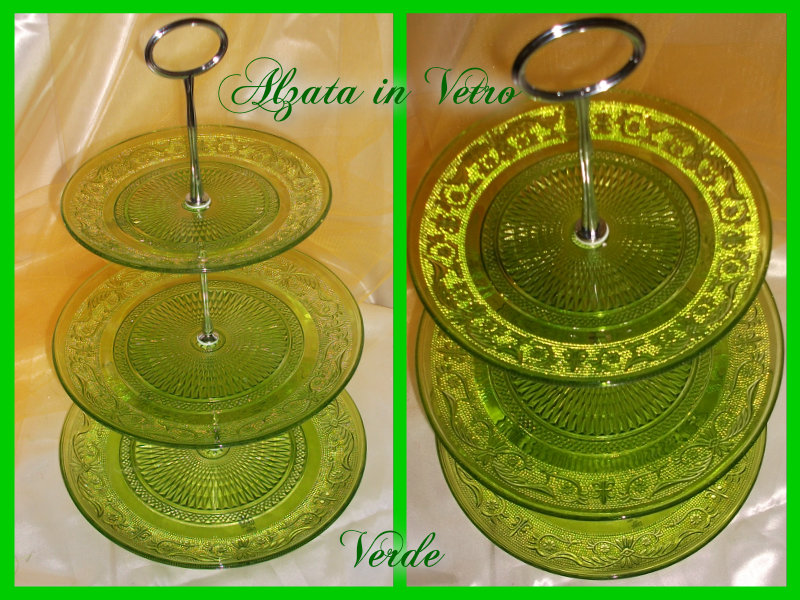 Alzata in Vetro - Verde - A.80.08.71