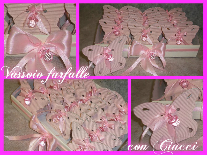 Vassoio Farfalle e Ciuccetti - in Rosa -