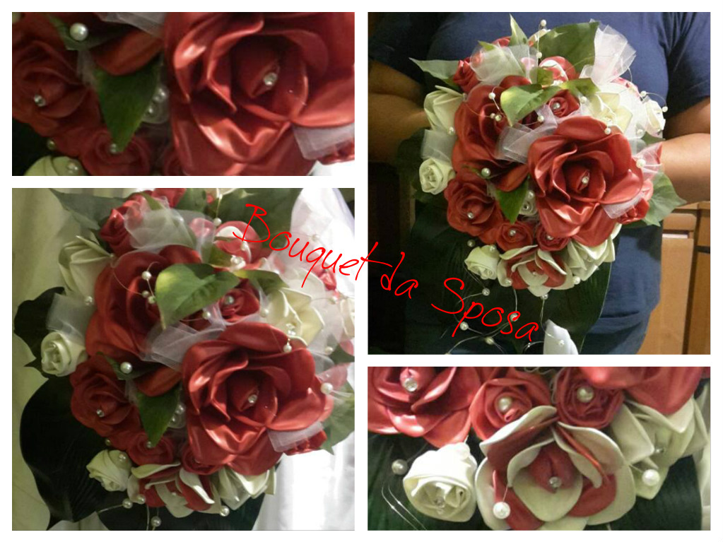 Bouquet Rose in Bianco e Rosso