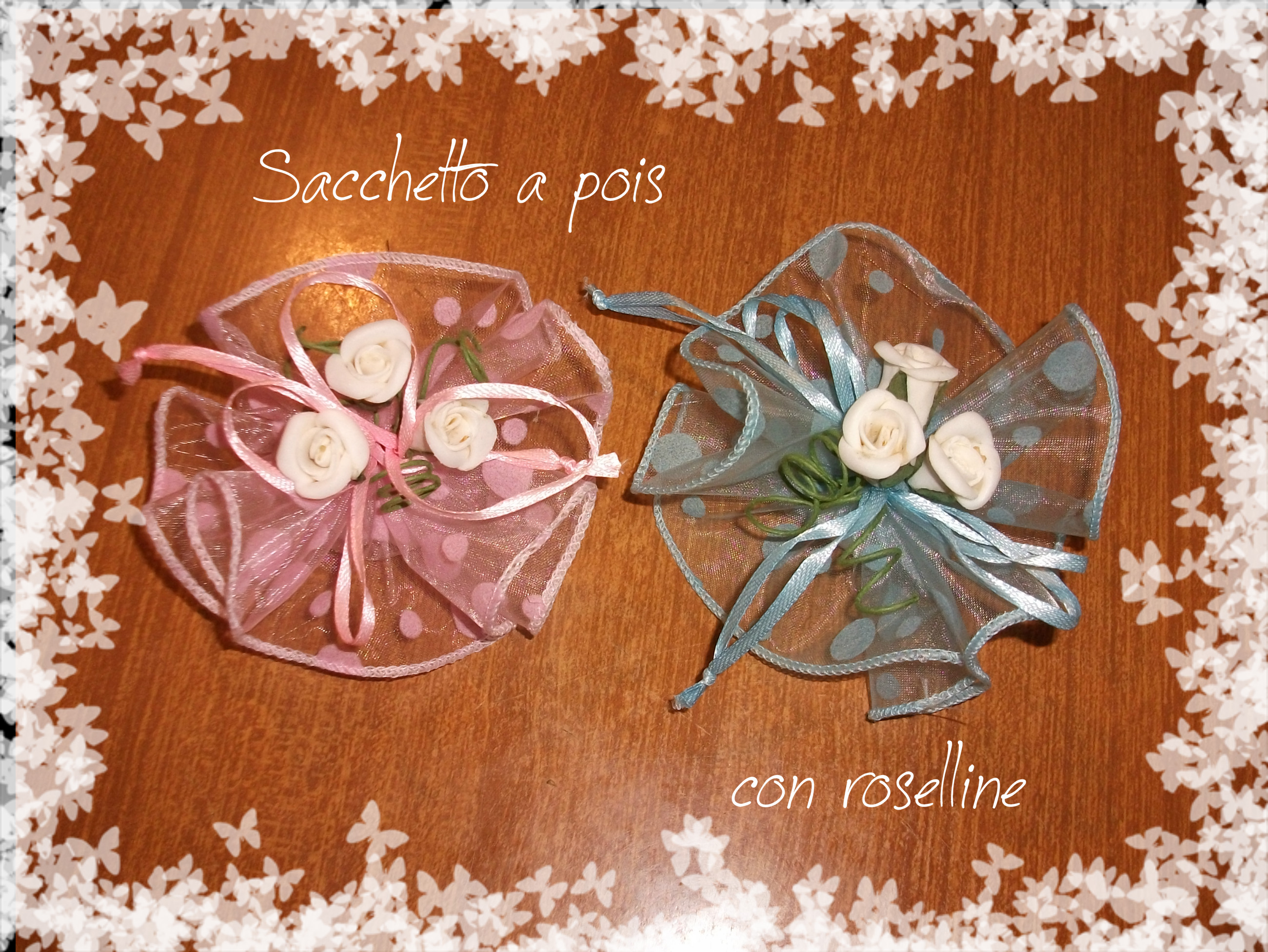 Sacchetto pois con roselline